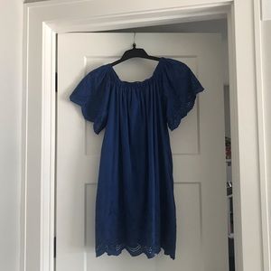Off-the-shoulder shirt dress
